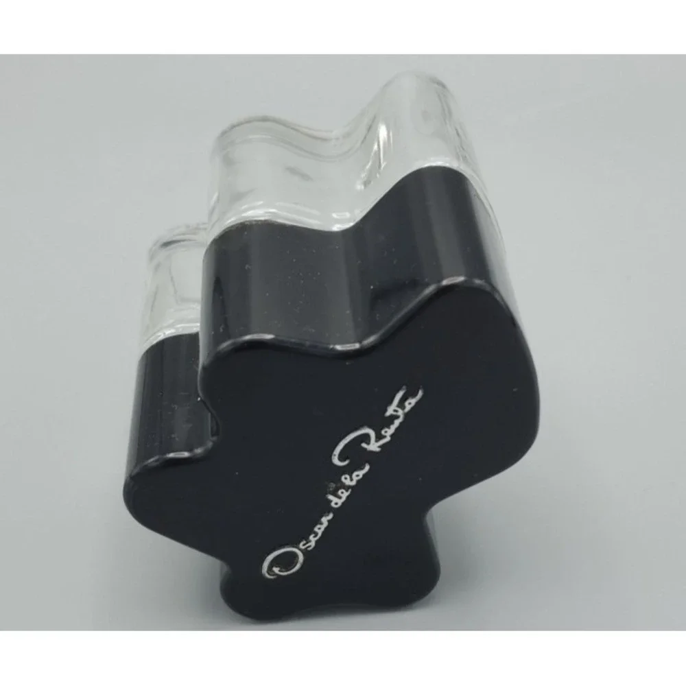 1977 Oscar de la Renta VTG Empty Perfume Bottle 2 oz Eau de‎ Toilette Black Cap